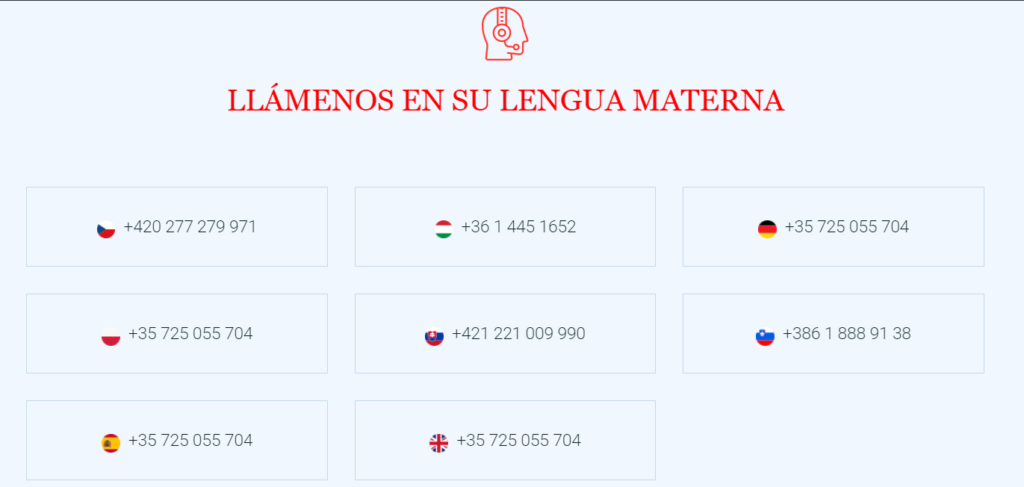 El bróker TopForex ofrece la comunicación en varios idiomas, incluido el español.